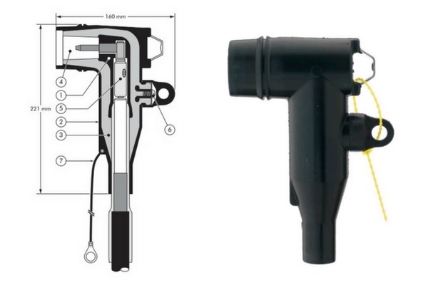 Nexans Euromold 158LR/G Elbow Connector 11kV 12kV 250Amps Interface A